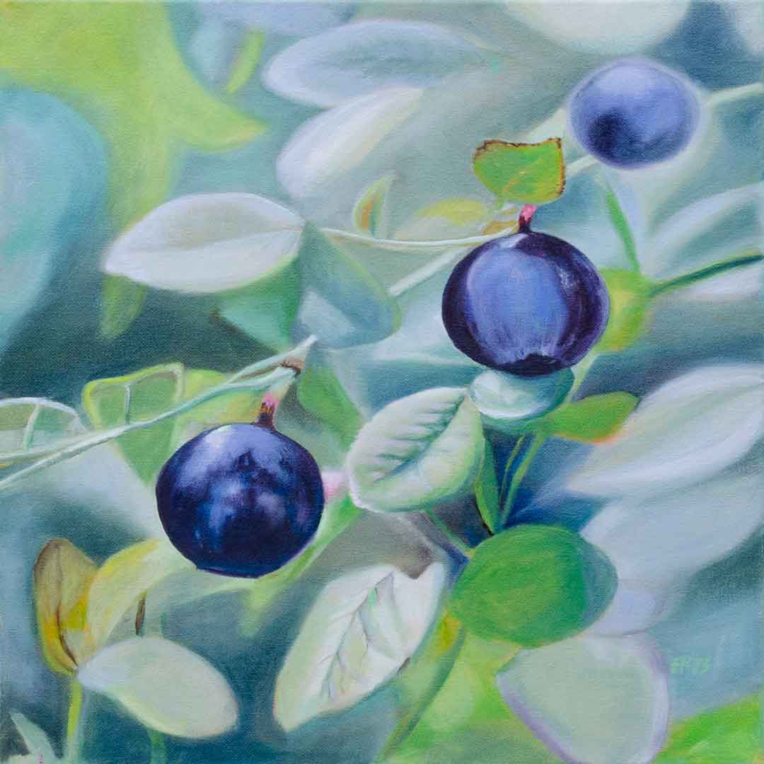 Mustikat, 40x40 cm